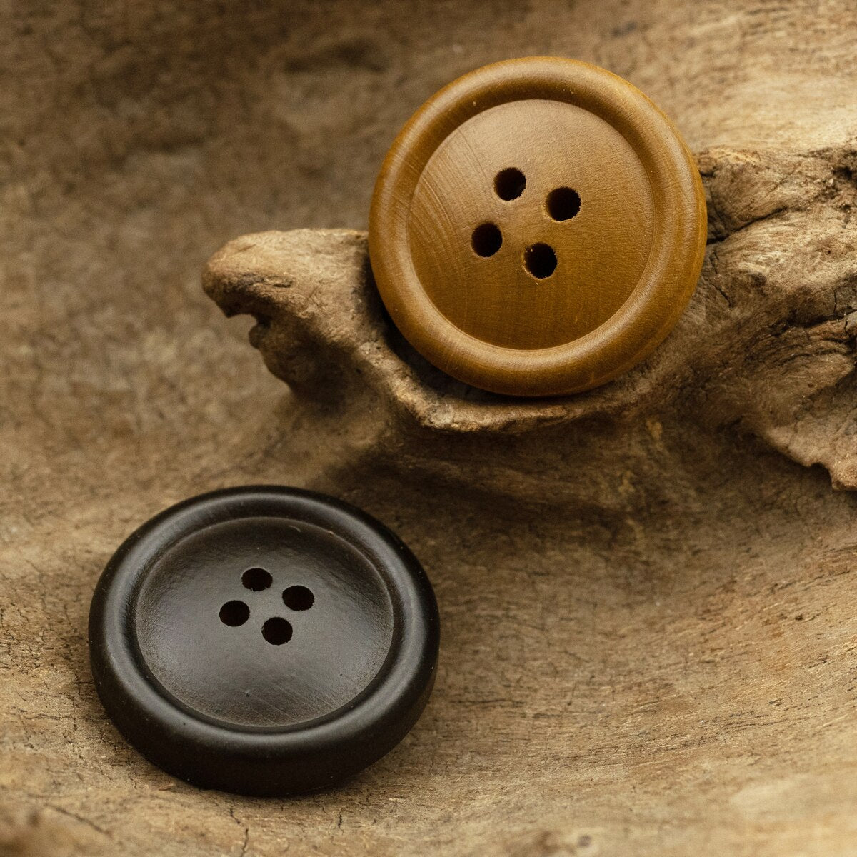 Brown Large Wood Buttons Natural Material Sewing Accessories