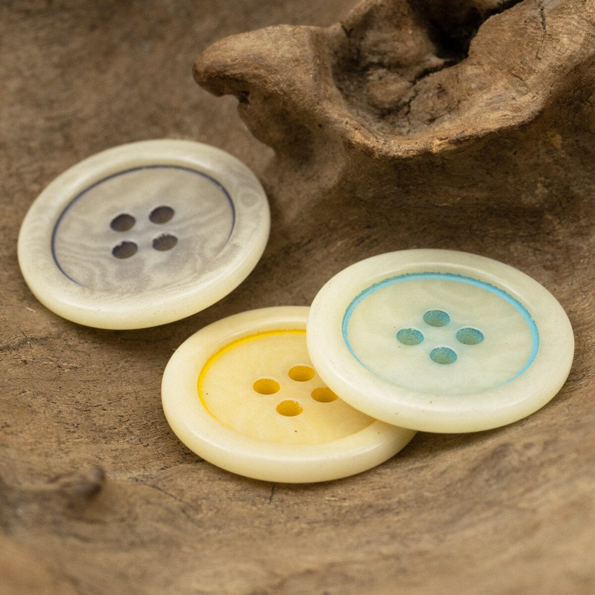 6pcs Summer Style Genuine Natural Corozo Buttons