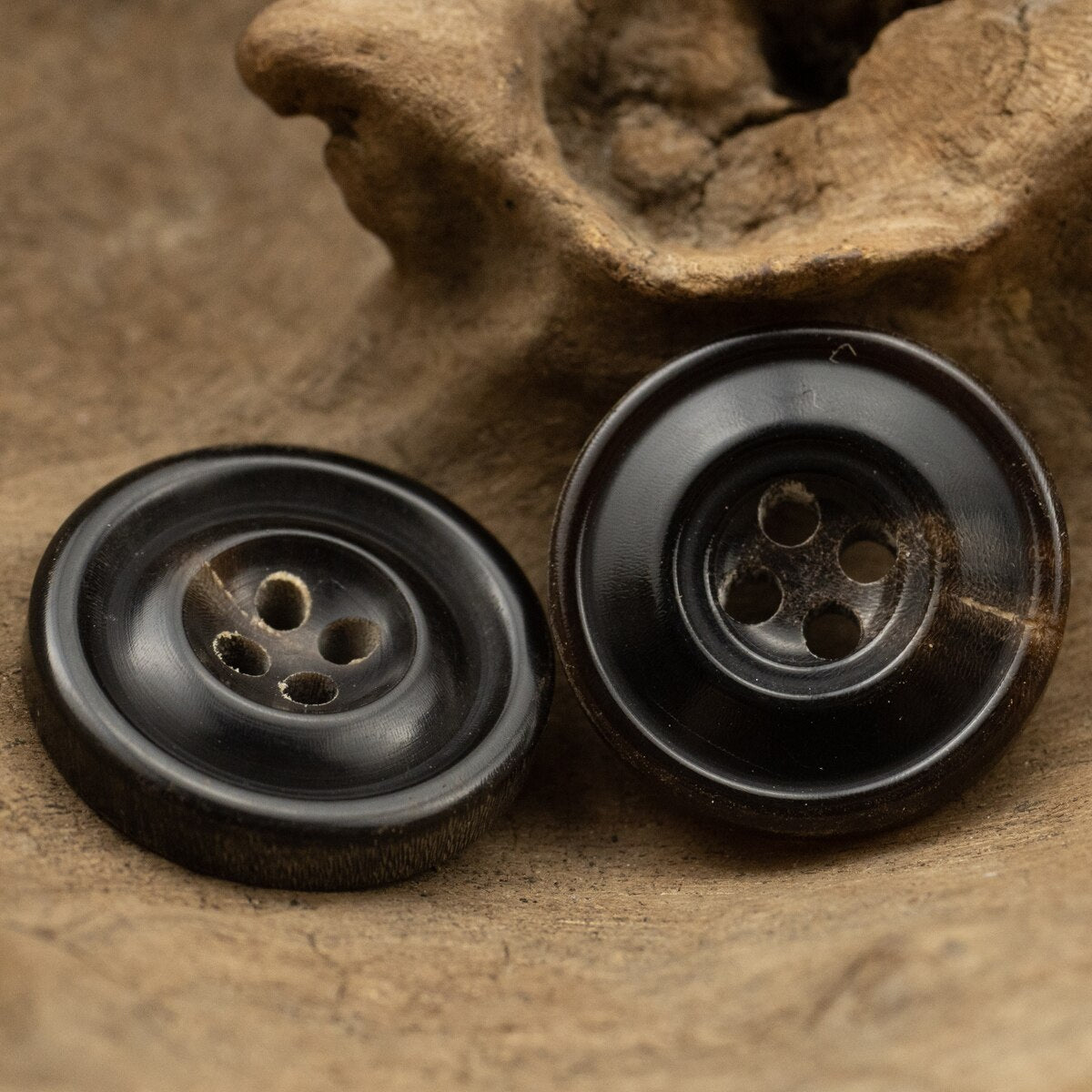 Oxford Black and Brown Genuine Horn Buttons