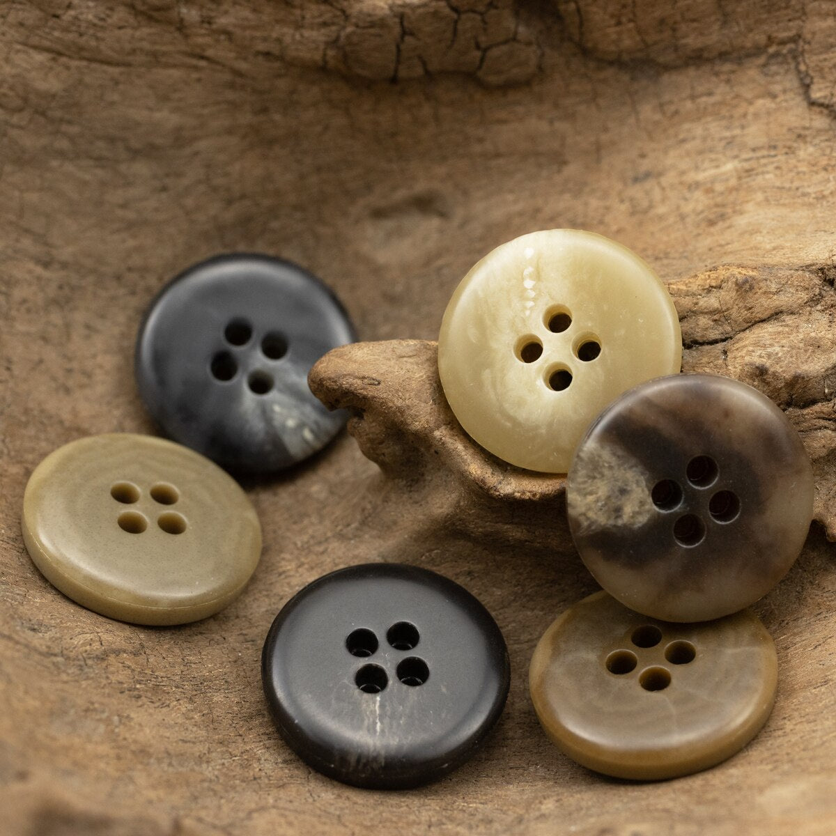 Casual Retro Horn Imitation Urea Buttons Suit Button for Clothing DIY Brown Sewing Accessories