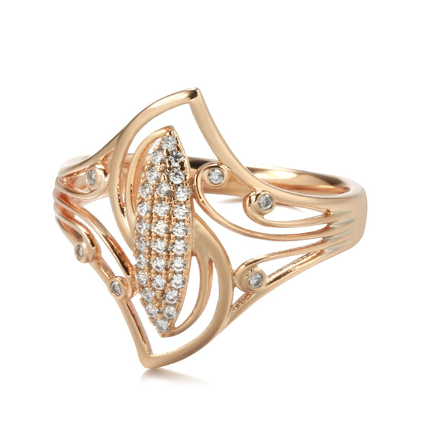 Anillos elegantes con textura de curva geométrica