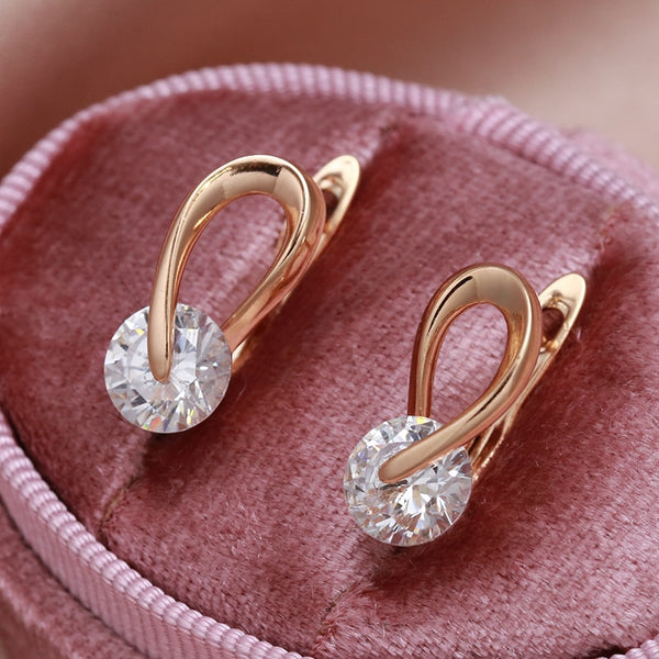 New Special Inlay Single Natural Zircon Women's Earrings