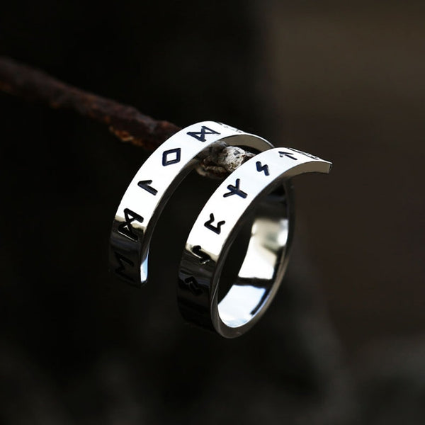Anillo de runas vikingas con diseño creativo y sencillo para hombres y mujeres.