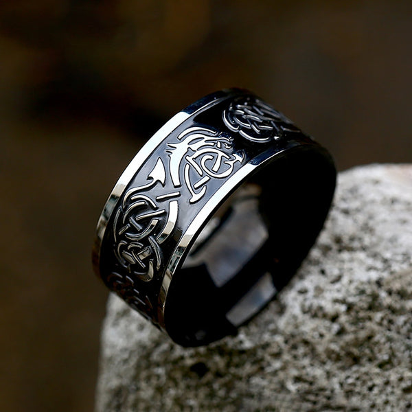 Anillos vintage con nudo celta vikingo sencillo para hombres y mujeres