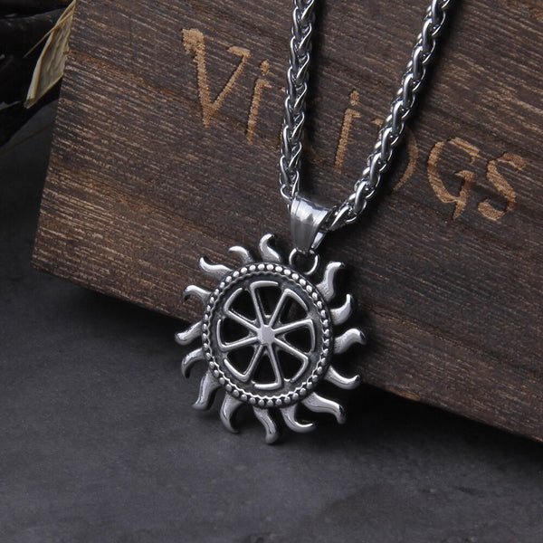 Colgante vikingo Valknut, collar redondo para hombre, pagano, religioso, moda eslava para mujer