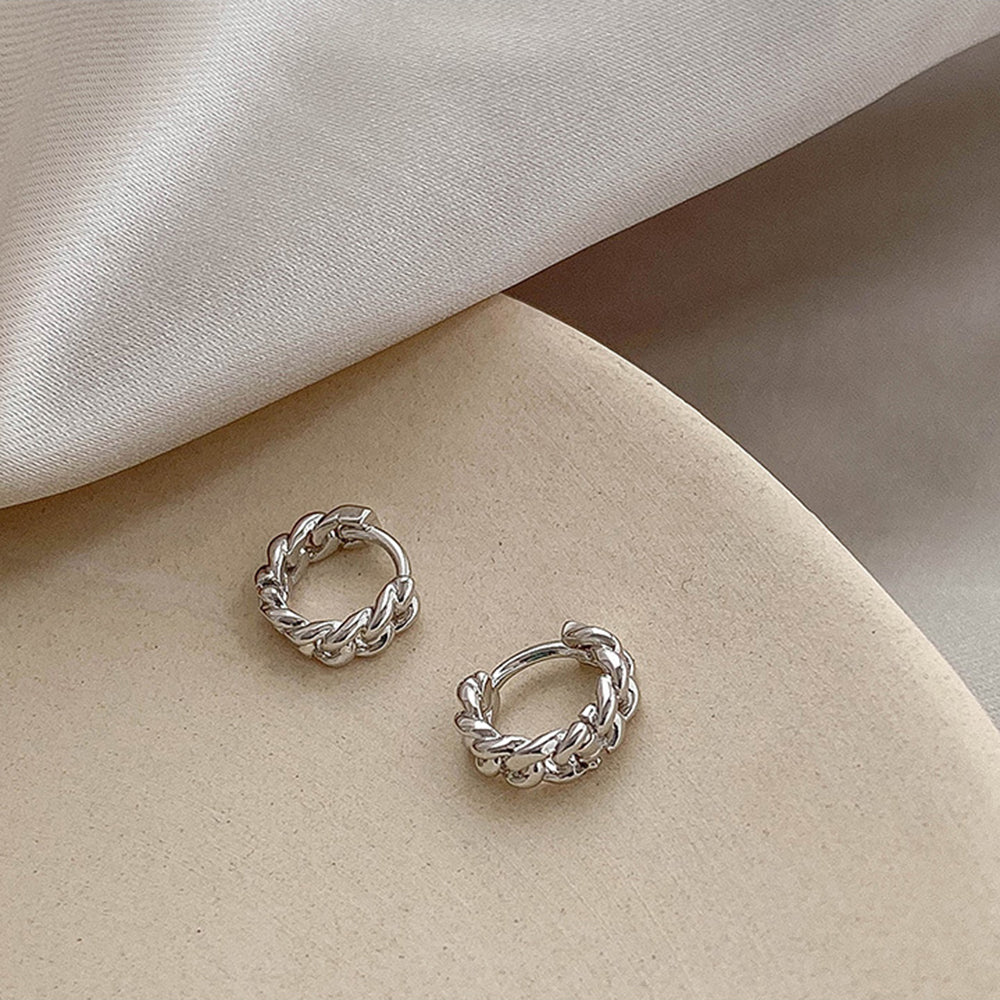 European Small Mobius Ring Stud Earrings