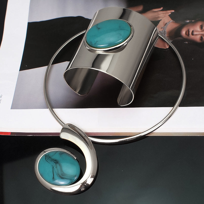 Jewelry Metal Torques Cuff Bracelet Bangles  Party Sets