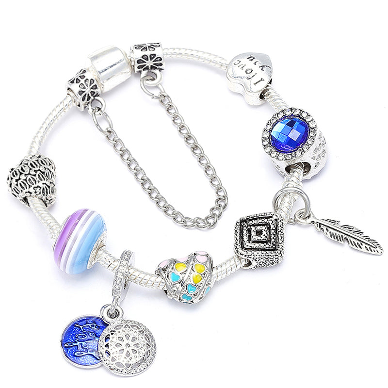 Fashion Bear Palm Dreamcatcher Feather Charm Bracelets For Women