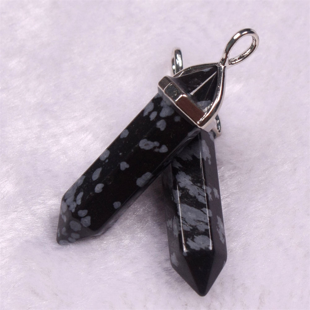 Mixed Pillar Bullet Charms Chakra Pendulum
