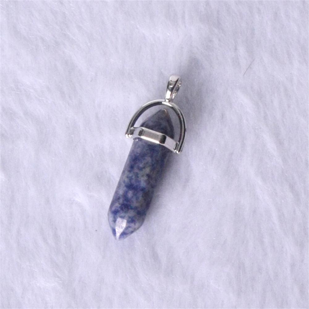 Mixed Pillar Bullet Charms Chakra Pendulum
