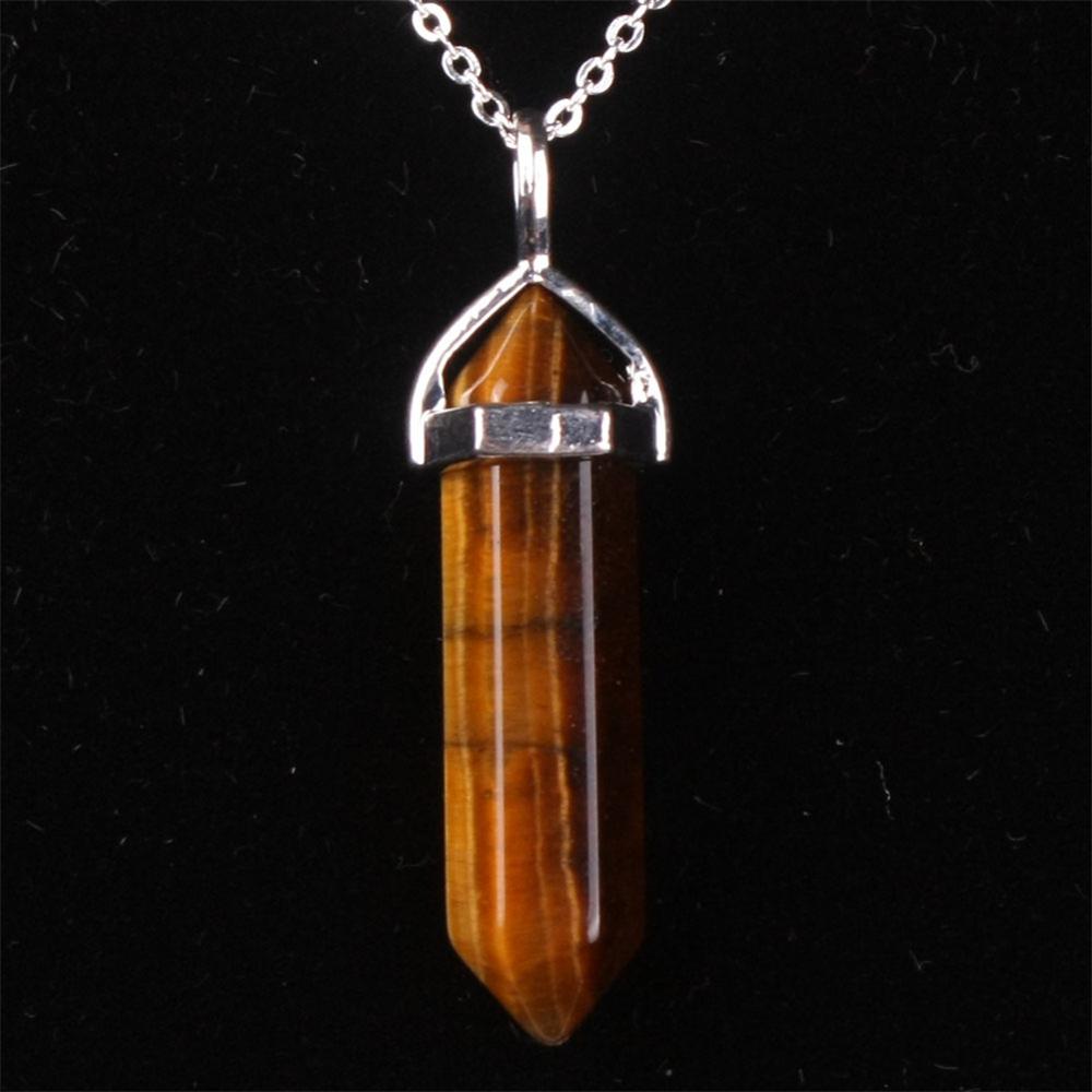 Mixed Pillar Bullet Charms Chakra Pendulum