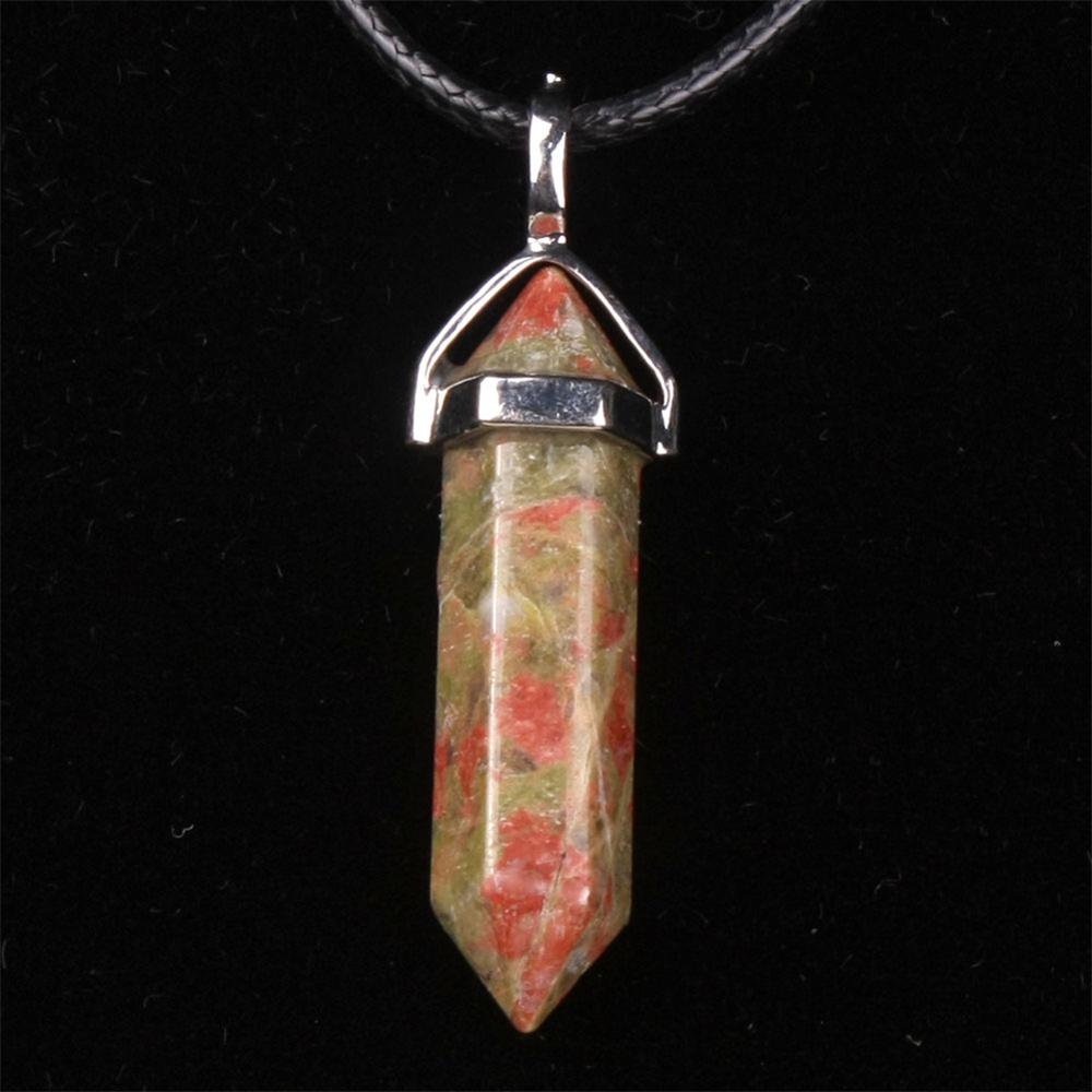 Mixed Pillar Bullet Charms Chakra Pendulum
