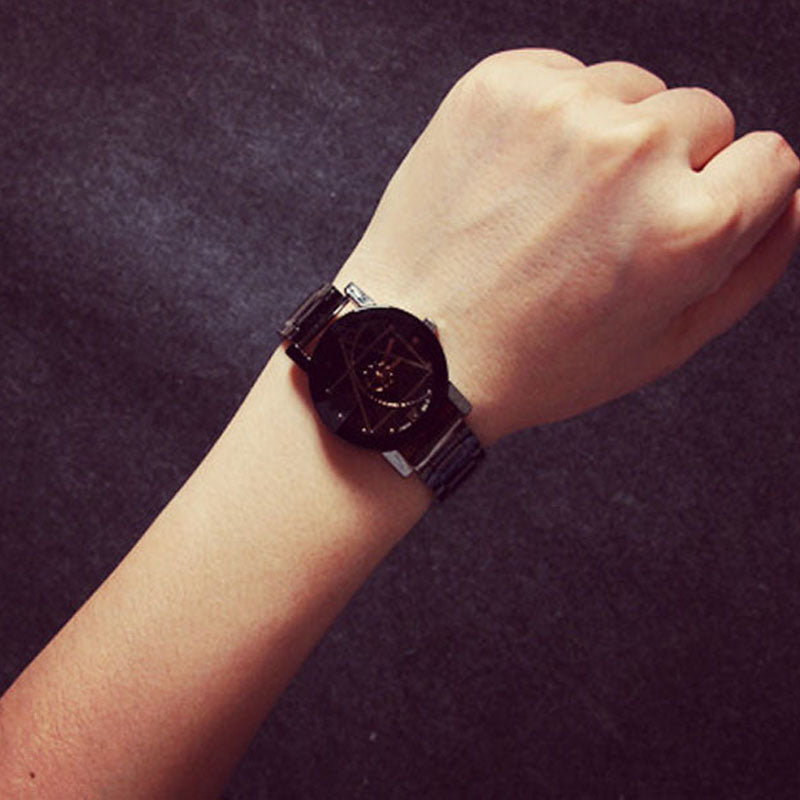 luxury stainless steel couple wristwatch fashion casual wristwatch