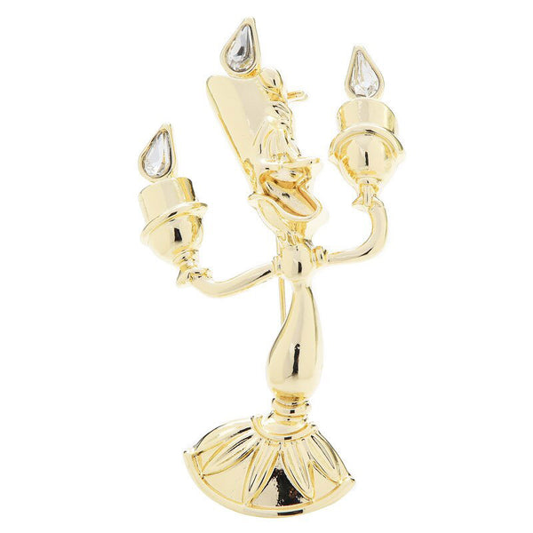 Metal Candleholder Brooches Women Unisex Cartoon Candlestick Brooch