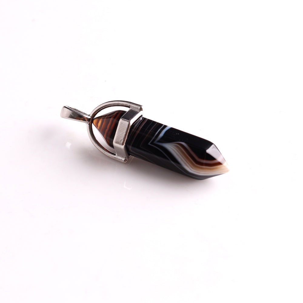 Mixed Pillar Bullet Charms Chakra Pendulum