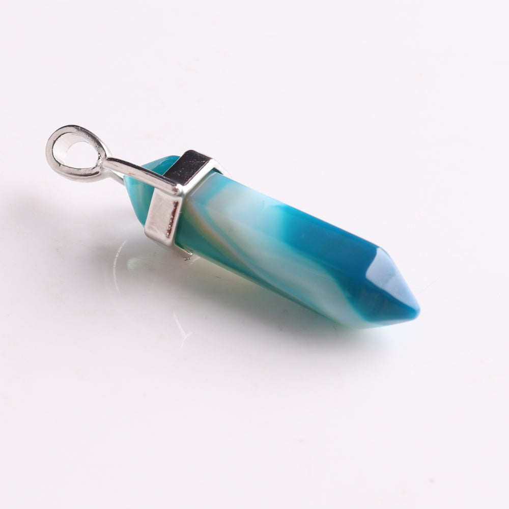 Mixed Pillar Bullet Charms Chakra Pendulum