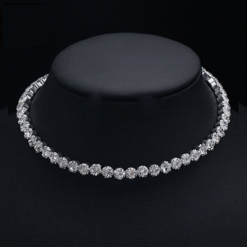 Bridal Fashion Crystal Rhinestone Choker Necklace