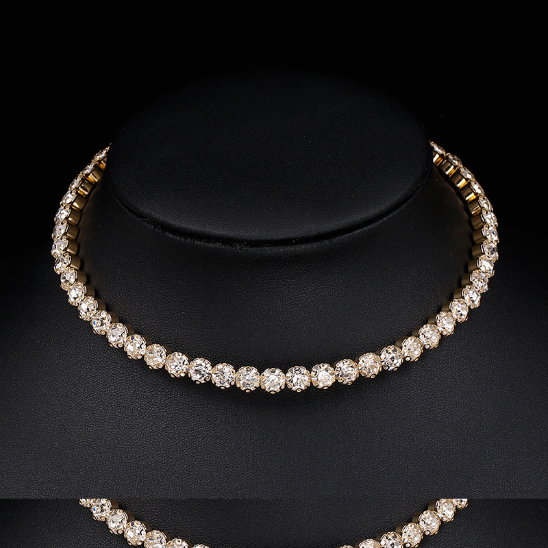 Bridal Fashion Crystal Rhinestone Choker Necklace