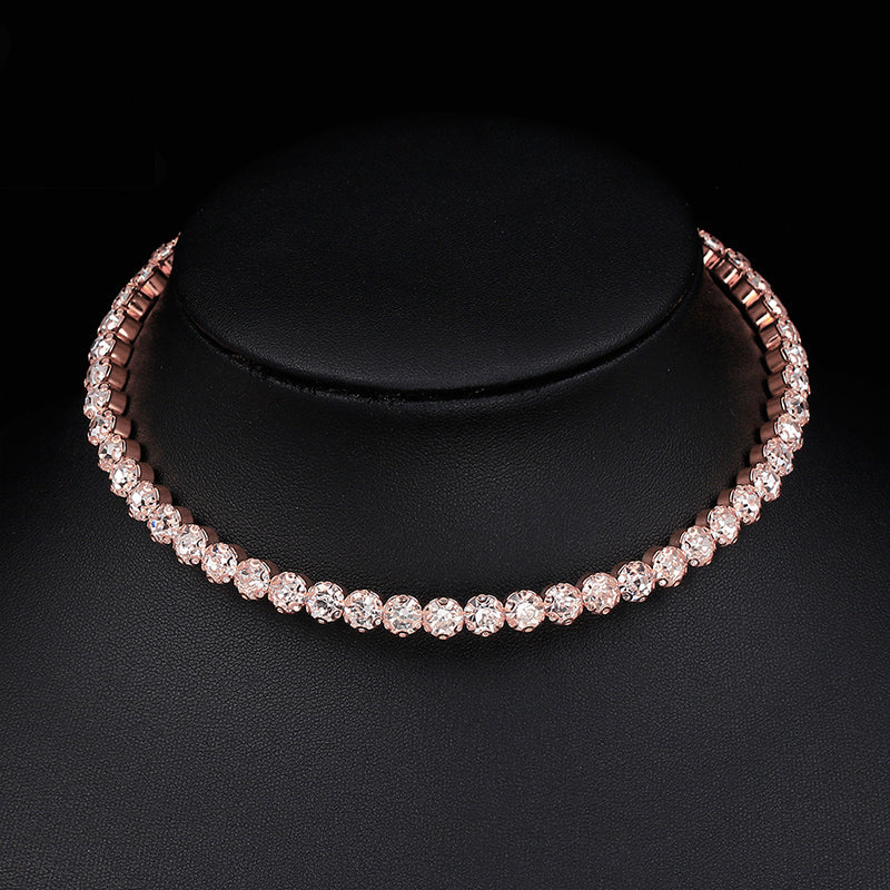 Bridal Fashion Crystal Rhinestone Choker Necklace