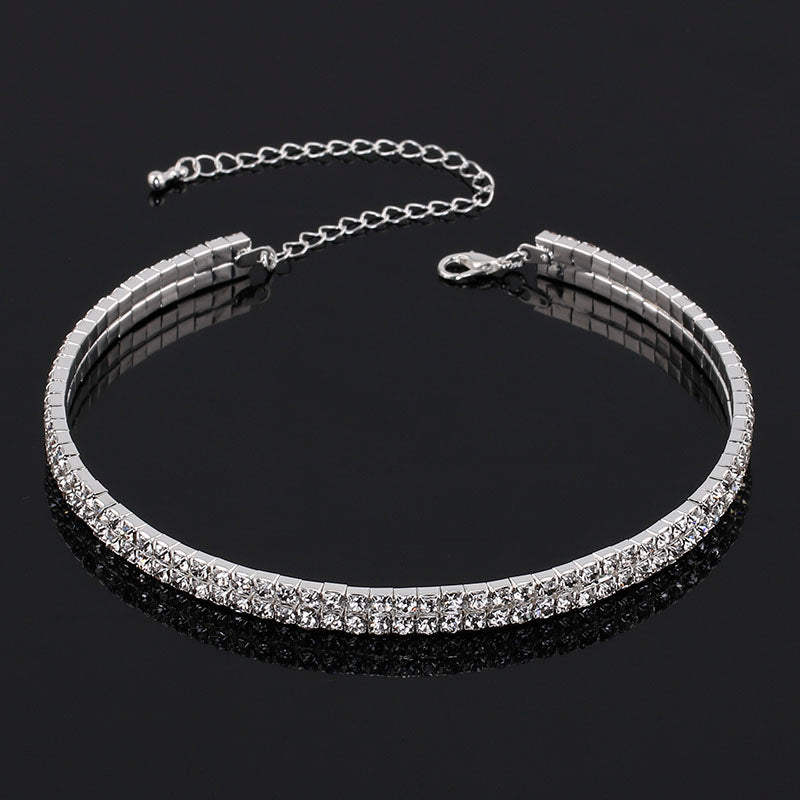 Bridal Fashion Crystal Rhinestone Choker Necklace