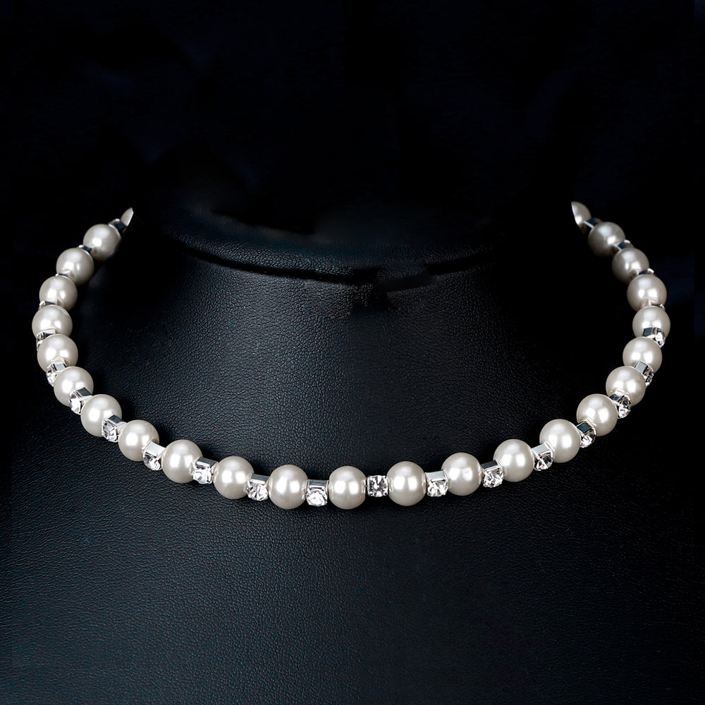 Bridal Fashion Crystal Rhinestone Choker Necklace