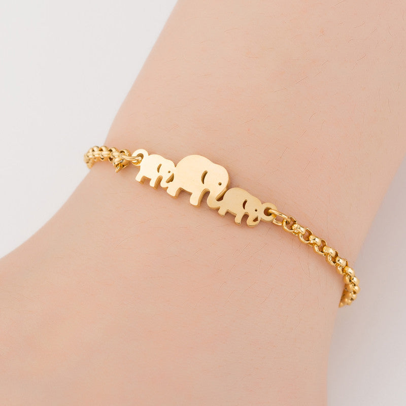 Gold Stainless Steel Animal Bracelets for Women
