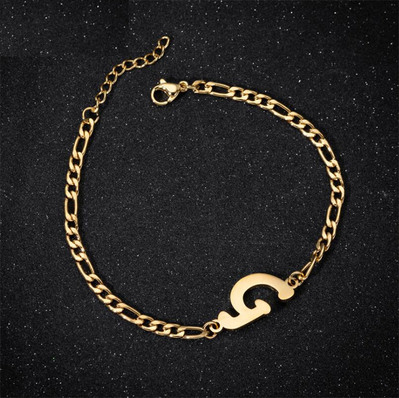 A-Z Letter Jewelry Personalize Initial Bracelets  for Women