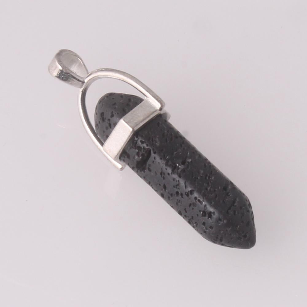 Mixed Pillar Bullet Charms Chakra Pendulum