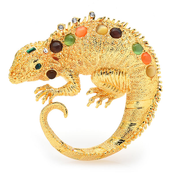 Broches vintage de lagarto para mujer, broches de animales grandes, regalo de joyería