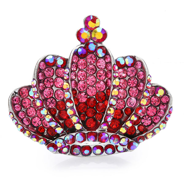 Sparking Rhinestone Crown Brooches For Women