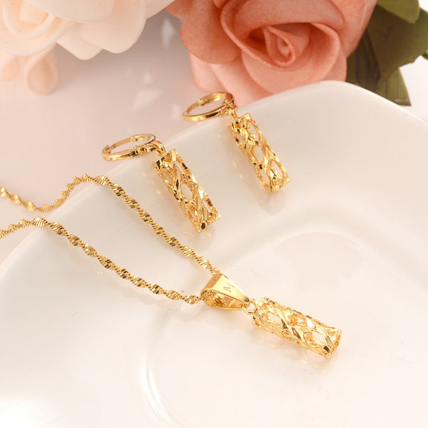 gold Necklace Earring Set
