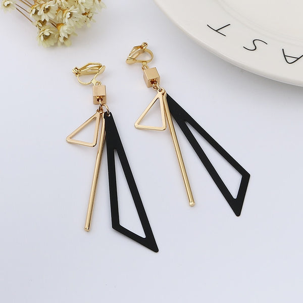 Fashion Triangle Geometric Clip on Earrings Without Piercing