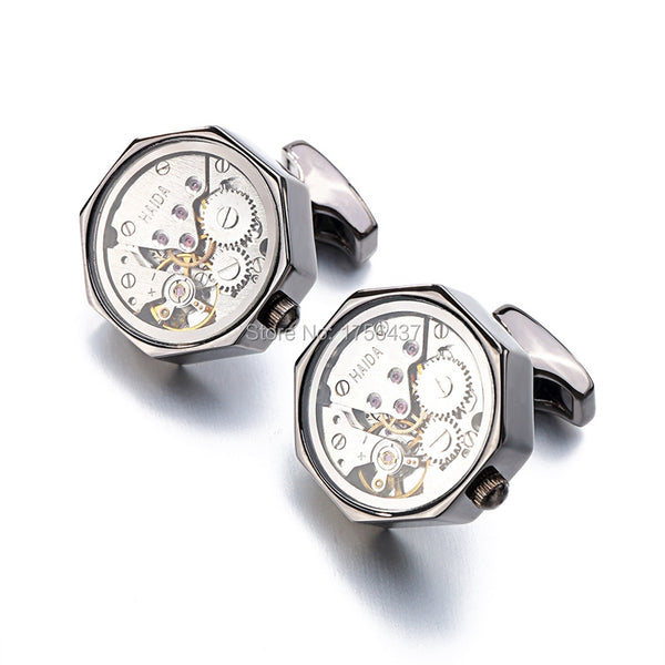 Immovable Watch Movement Cufflinks