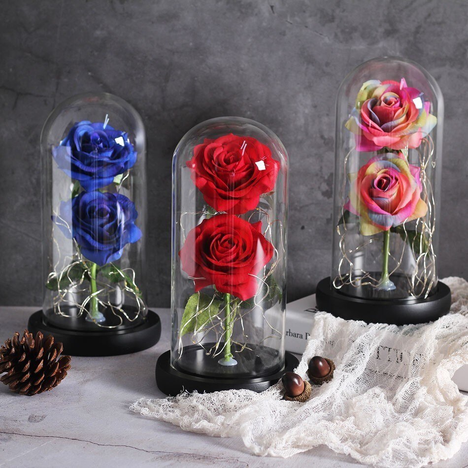 Two Roses Beauty And The Beast Red Rose