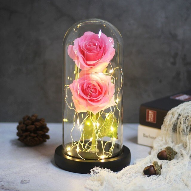 Two Roses Beauty And The Beast Red Rose