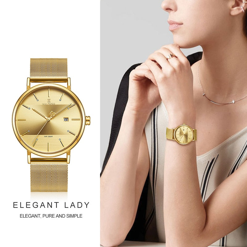 Couple  Luxury Quartz  Female Waterproof Lovers Gift Watch
