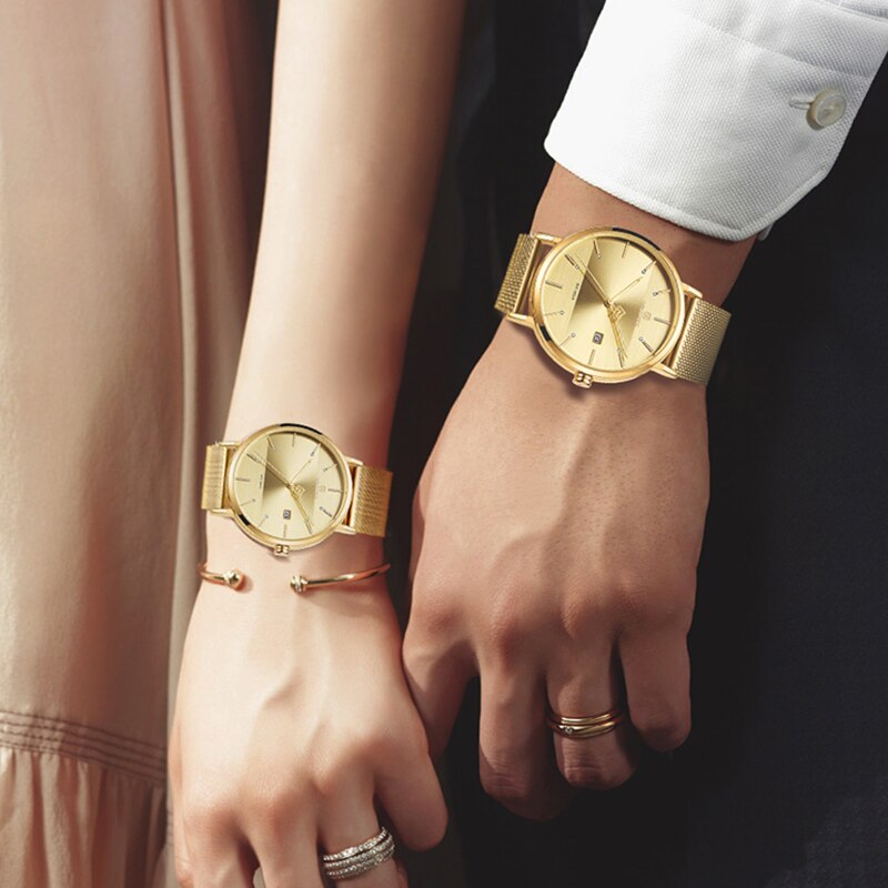 Couple  Luxury Quartz  Female Waterproof Lovers Gift Watch