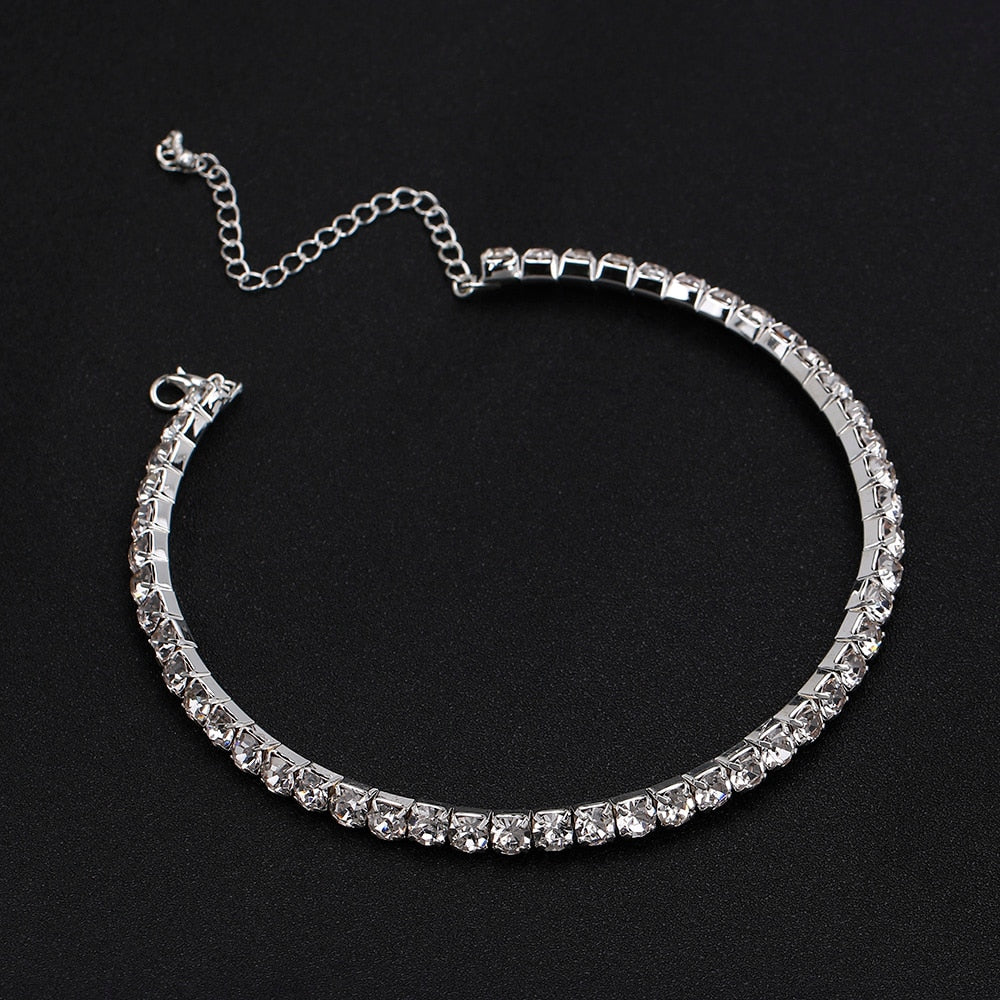 Bridal Fashion Crystal Rhinestone Choker Necklace