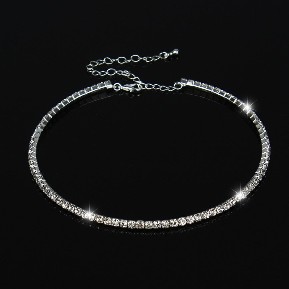 Bridal Fashion Crystal Rhinestone Choker Necklace