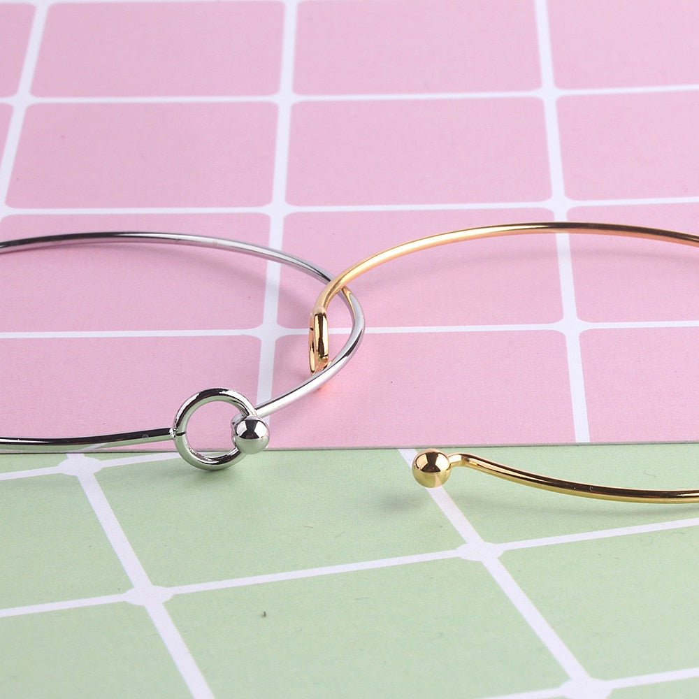 Cuff Bangles Stainless Steel Charm Bracelets for Women