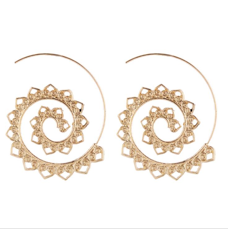 Girls Trend Gift Female Vintage Big Earrings