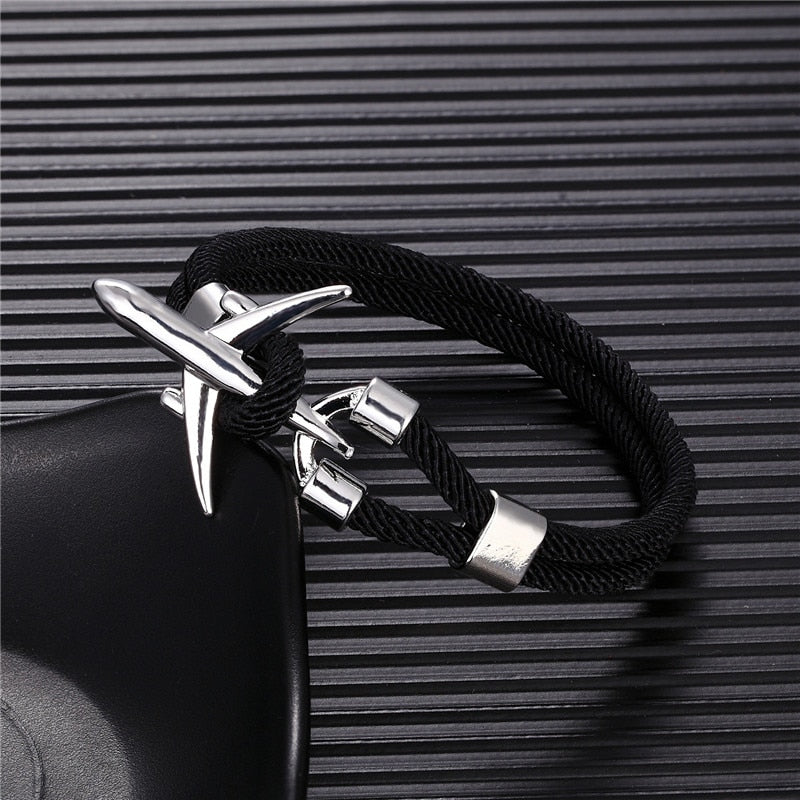 Airport Fashion Men Women Airplane Anchor Bracelets