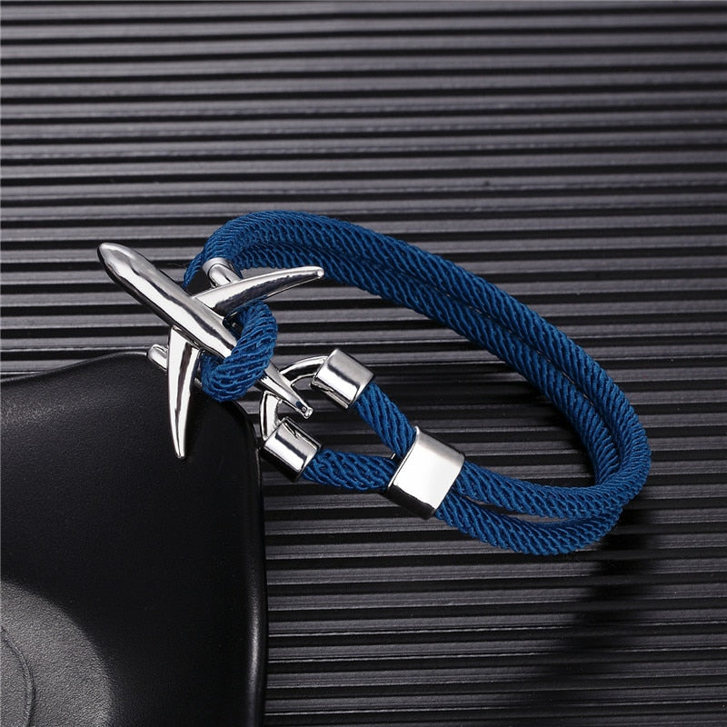Airport Fashion Men Women Airplane Anchor Bracelets
