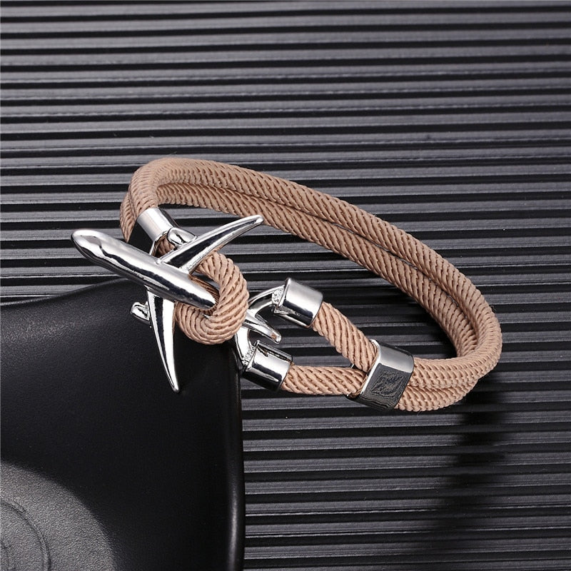 Airport Fashion Men Women Airplane Anchor Bracelets