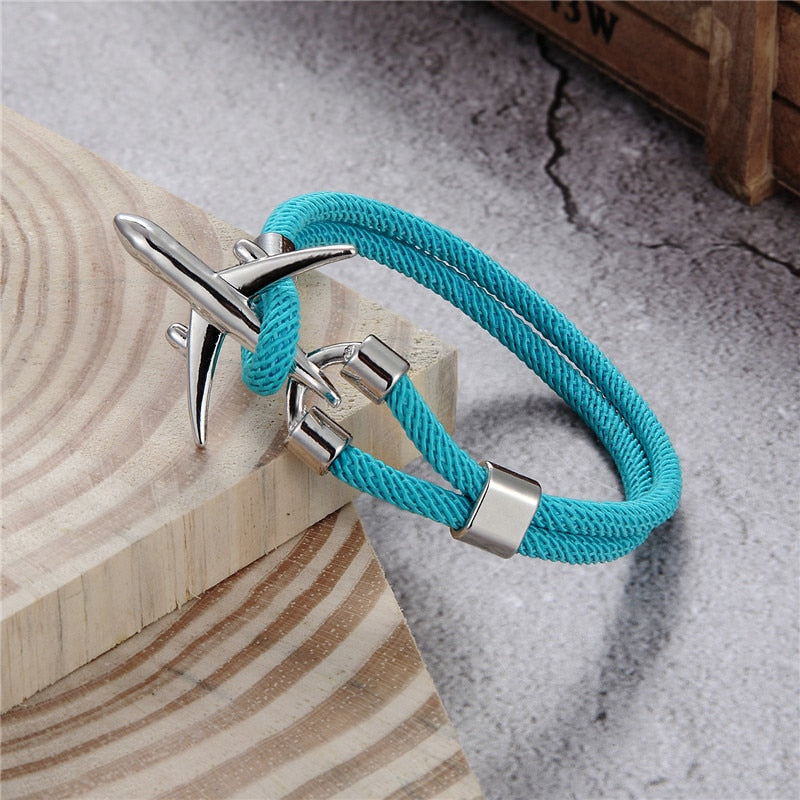Airport Fashion Men Women Airplane Anchor Bracelets