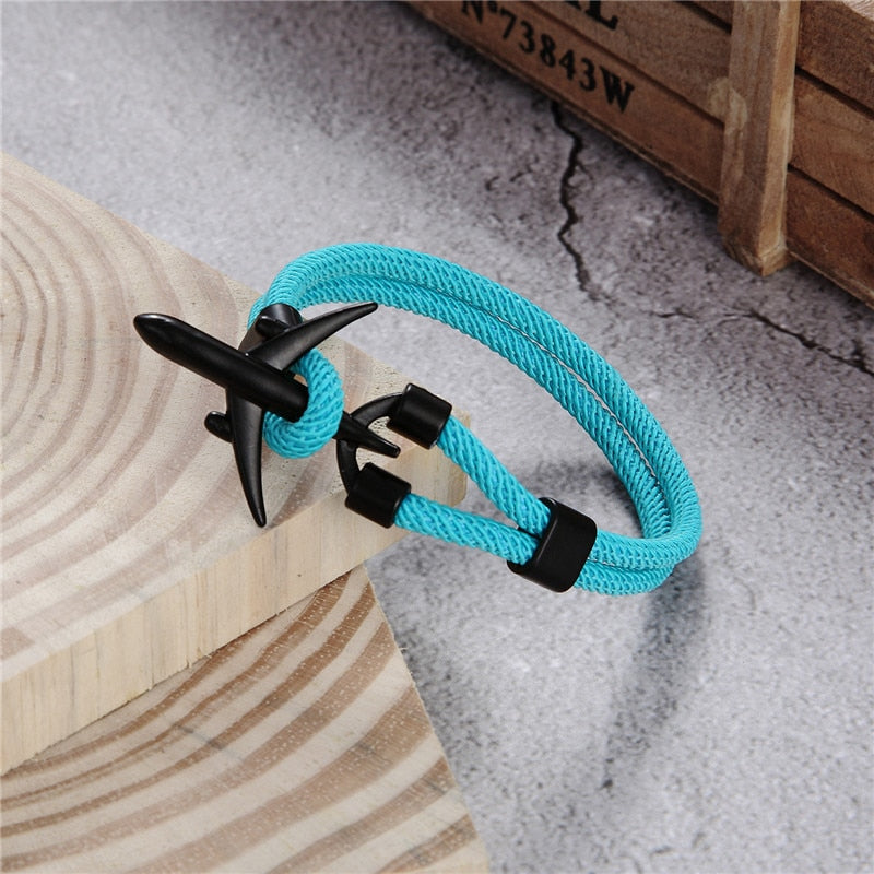 Airport Fashion Men Women Airplane Anchor Bracelets