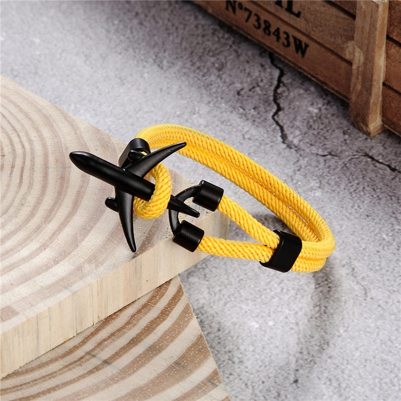 Airport Fashion Men Women Airplane Anchor Bracelets