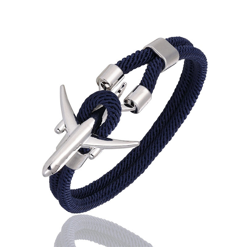 Airport Fashion Men Women Airplane Anchor Bracelets