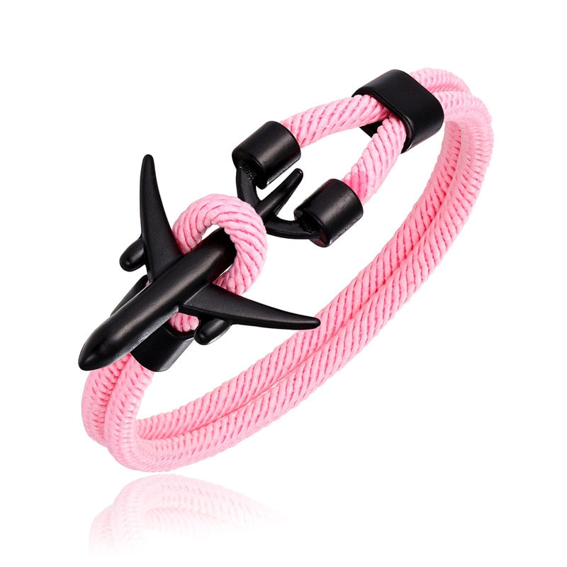 Airport Fashion Men Women Airplane Anchor Bracelets
