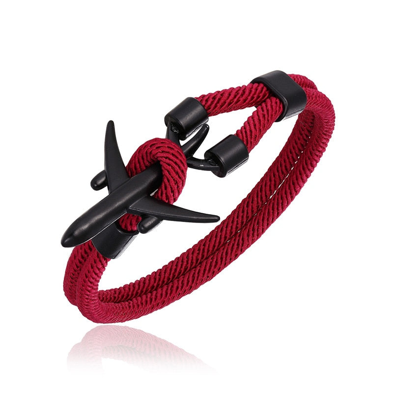 Airport Fashion Men Women Airplane Anchor Bracelets